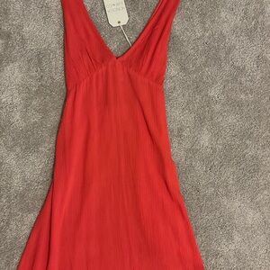 Honolulu Surf Co red orange dress (NEW WITH TAGS)